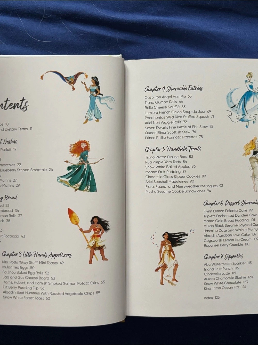 Disney Disney Princess Healthy Treats Cookbook Blue & Pink Like New - Picture 3 of 3